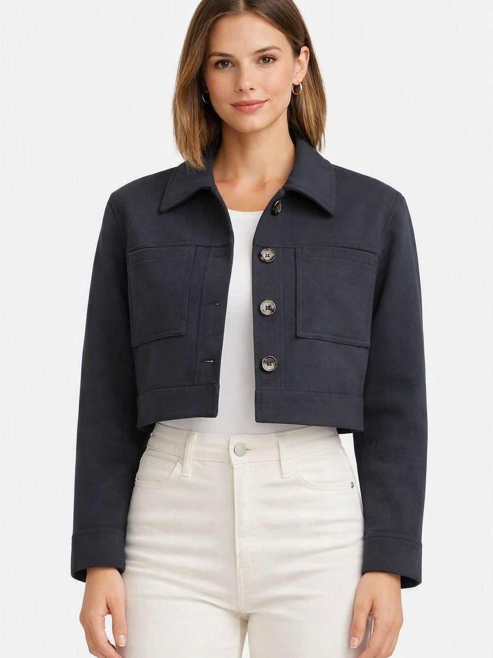 NWOT Wilfred Cropped Blazer Black 2XS | Aritzia Minimalist Jacket